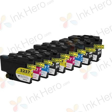 Pack de 9 Brother LC3237 cartuchos de tinta compatibles super alta capacidad (Ink Hero)