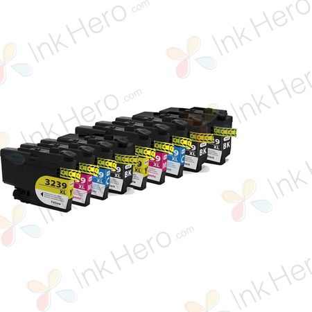 Pack de 9 Brother LC3239 cartuchos de tinta compatibles ultra alta capacidad (Ink Hero)