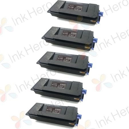 Pack de 5 Kyocera TK-3150 toner compatibles negro (Ink Hero)