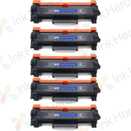 Pack de 5 Brother TN2420 toner compatibles alta capacidad negro (Ink Hero)