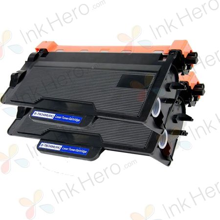 Pack de 2 Brother TN3480 toner compatibles alta capacidad negro (Ink Hero)