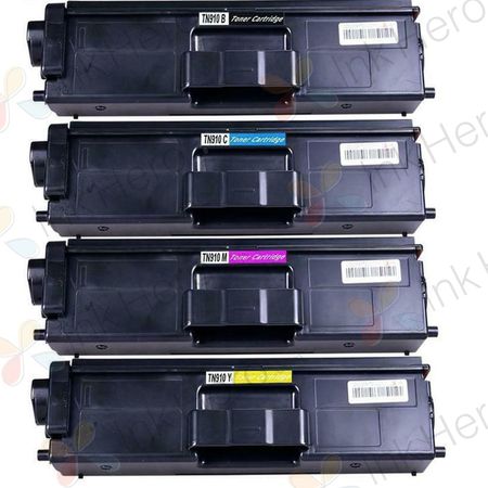 Pack de 4 Brother TN910 toner compatibles ultra alta capacidad (Ink Hero)